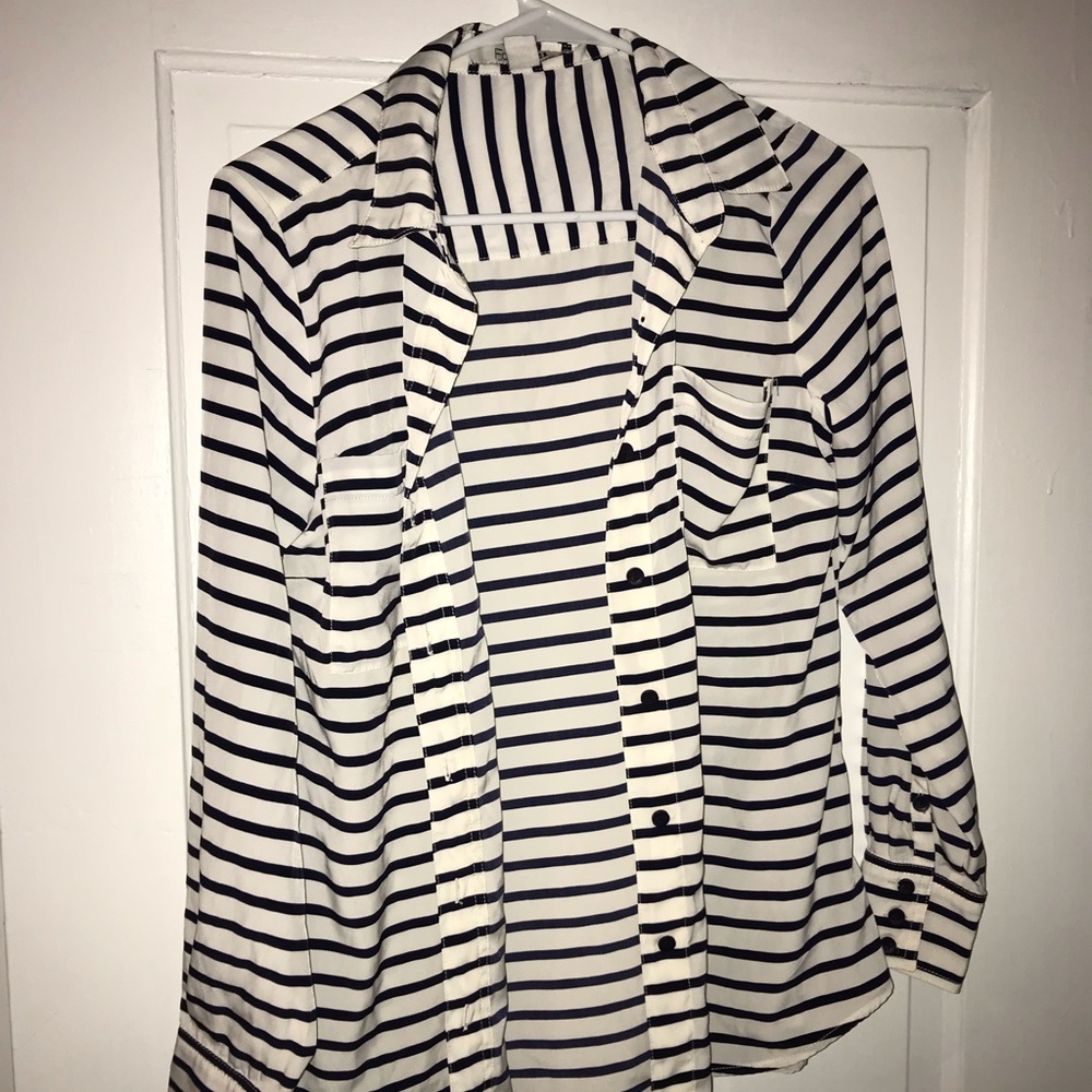 Black and white satin shirt